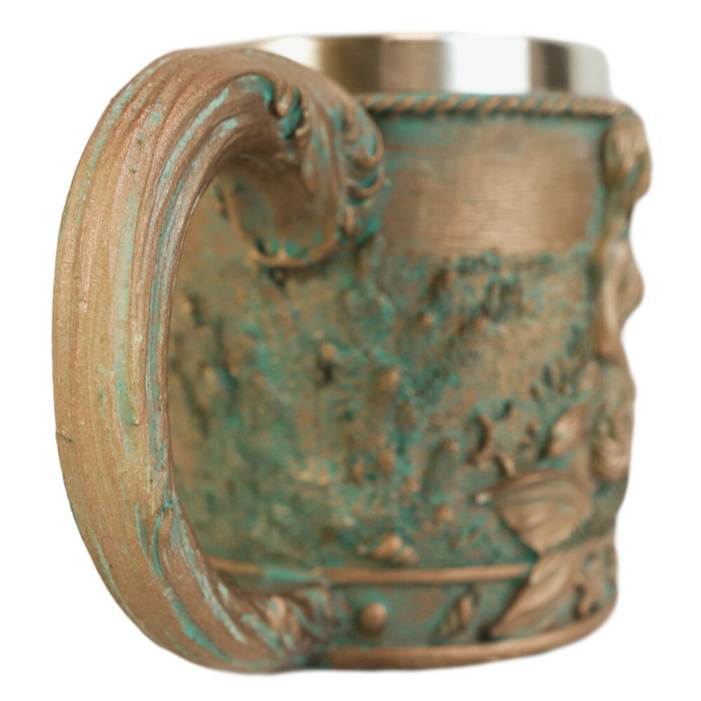 Rustic Nautical Ocean Coral Reef Mermaid With Seashells Coffee Tea Mug - Picture 4 of 7
